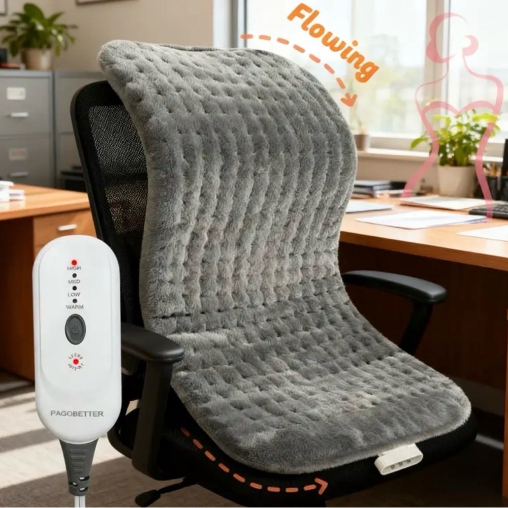 Plush Heating Pad for your body - Gray - w/remote